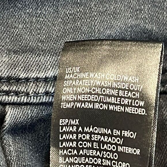 LIVERPOOL Jean Jacket Womens Small Black Carbon Wash Denim Button Front Classic - Picture 7 of 13